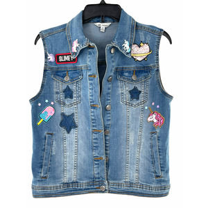OB.SESS EMBELLISHED DENIM UNICORN VEST